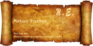 Matos Eszter névjegykártya