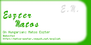 eszter matos business card